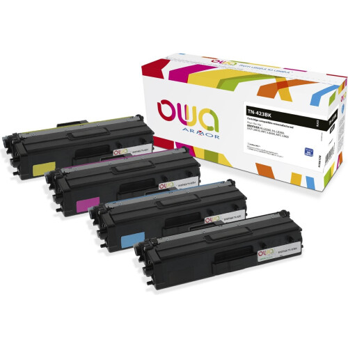 OWA toner BROTHER TN-423BK - Refurbished Brother toner - Zwart - 6.500 Pagina's - TN423, TN423BK Tweedehands