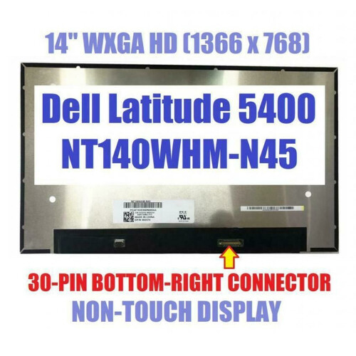14" LED WXGA Matte Bottom Right EDP 30Pin Screen NO Brackets Back fold Tweedehands