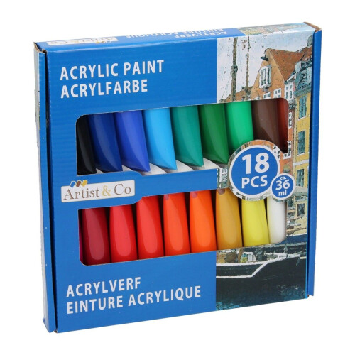 18-delig Acrylverf set