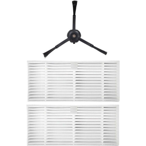 Ecopulse 2000PA - Robotstofzuiger onderdelen - 1x Brush 2x Filters - Wit Zwart