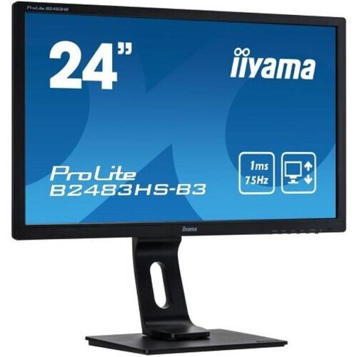 24-inch Iiyama ProLite B2483HS-B3 1920 x 1080 LCD Beeldscherm Zwart Tweedehands