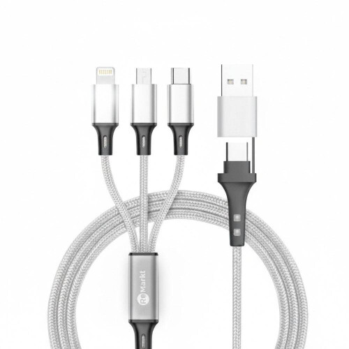 3-in-1 Oplaadkabel - USB-C, Micro-USB & Lightning