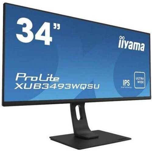 34-inch Iiyama ProLite XUB3493WQSU-B1 LCD Beeldscherm Zwart Tweedehands