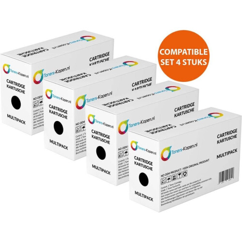 4X Lexmark 50F2H00 51F2H00 51F2HA0 Zwart Toner Set 20000 Pag - 50F2H0E compatible 50F2H0E alternatief - MS310d MS410dn MS415dn MS510dn MS610 - Lexmark toner 50f2h00 toner 51f2h00 - Huismerk Tweedehands