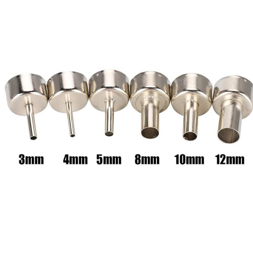 858 SMD hot air gun nozzles, 3 / 4 / 5 / 8 / 10 / 0.472 inch accessory retraction and playback station