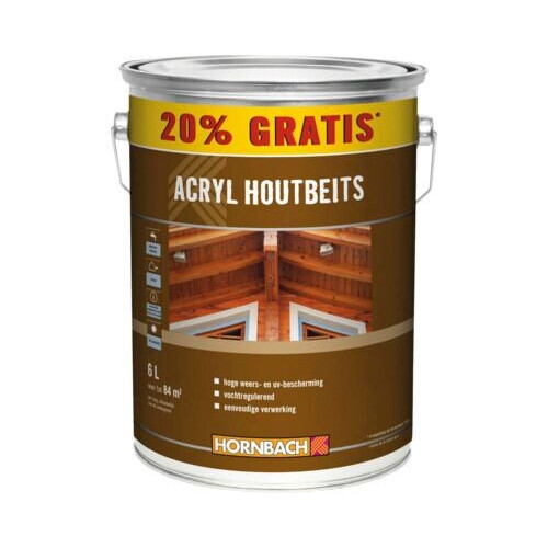 Acryl Houtbeits Palissander - Buitenbeits - 6 Liter - Weerbestendig UV-bestendig
