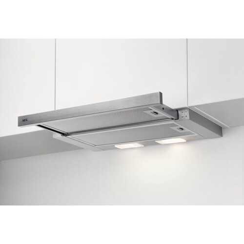 AEG DPB3622S - Semi-inbouw afzuigkap - 330 m³/uur met LED-verlichting - Grijs Tweedehands