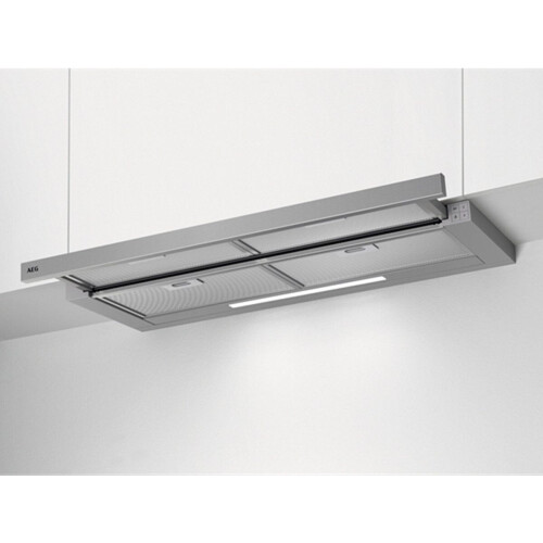 AEG DPB3940M - Vlakscherm afzuigkap - Afvoerend/recirculerend - Zilver Tweedehands