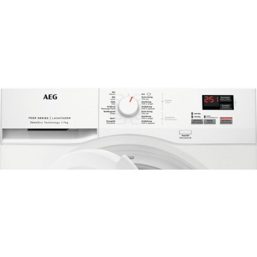 Aeg T7dbp74k - Warmtepompdroger - 7 Kg - Sensidry & Prosense - 66 Db - Energieklasse A++ | Tweedehands (Refurbished)