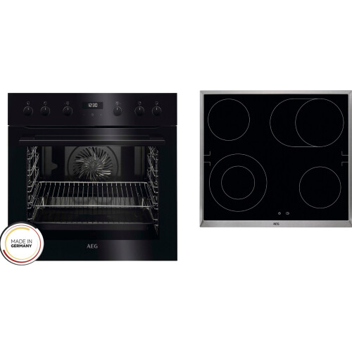 AEG TEAMHBLAC2 - Elektrisch Fornuis - 8 Soorten Verwarming - Zwart