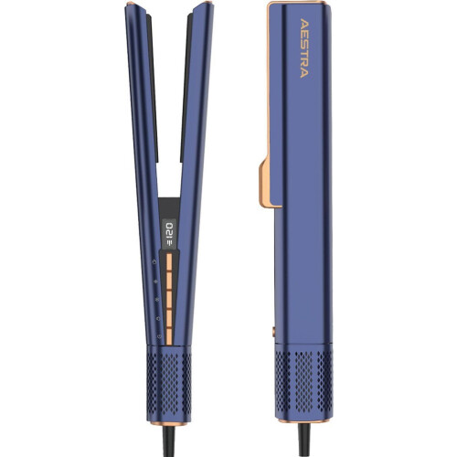 Aestra Hairstrait Pro - 2-in-1 Stijltang en Föhn - Geen Hitteschade 110.000RPM Motor - Navy Tweedehands