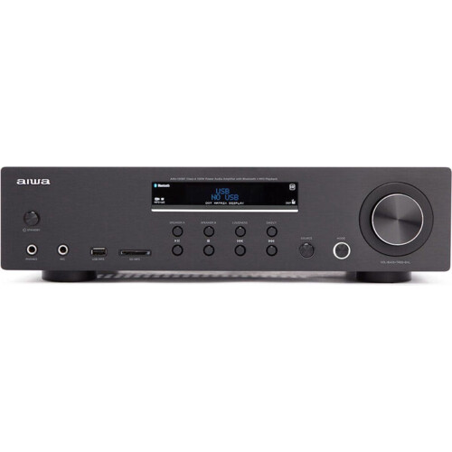 Aiwa AMU-120BTBK - Audio Versterker 2.0 - 120W BT v5.0 USB SD Zwart Tweedehands