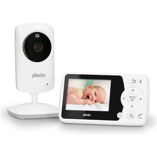 Alecto BO64 - Uitbreidbare Babyfoon met Camera - Temperatuurweergave - Wit Tweedehands