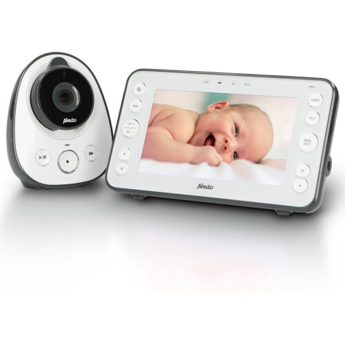 Alecto DVM-150 - Babyfoon met camera - 5"kleurenscherm - Wit Tweedehands