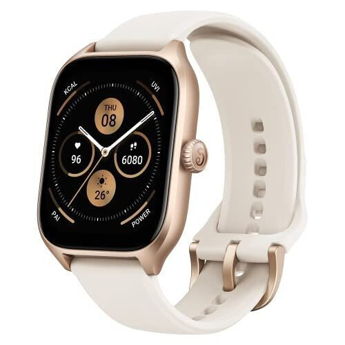 Amazfit GTS 4 - Fitness Watch - 1.75 AMOLED Display 150 Sports Modes GPS Alexa Bluetooth Calls Music Control - Beige