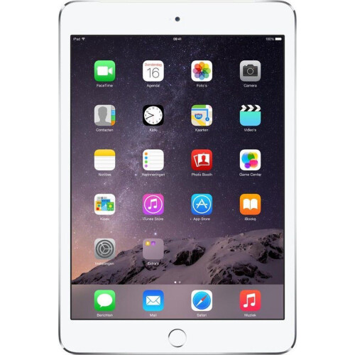 Apple iPad Mini 3 - 16GB - Wi-Fi - Touch ID - Zilver Tweedehands