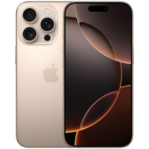 Apple iPhone 16 Pro - Desert titanium - 128 GB - Fysieke simkaart + eSIM Tweedehands