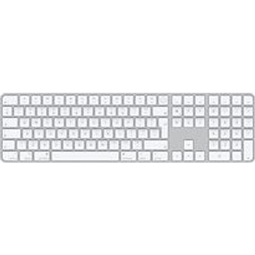 Apple Magic Keyboard mit Touch ID und Ziffernblock [englisches Tastaturlayout, QWERTY, Lightning] silber mit weißen Tasten Tweedehands