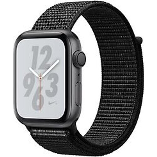 Apple Watch Nike+ Series 4 44 mm aluminium spacegrijs met geweven Nike sportbandje [wifi] zwart Tweedehands