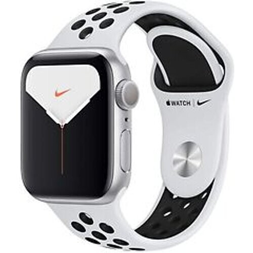 Apple Watch Nike Series 5 40 mm aluminium kast zilver op sportbandje van Nike pure platinum/zwart [wifi] Tweedehands