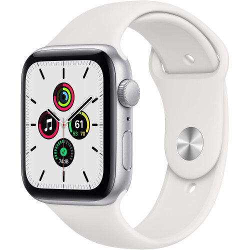 Apple Watch SE (2022) - Smartwatch - 44mm GPS - Zilver (Wit) Tweedehands