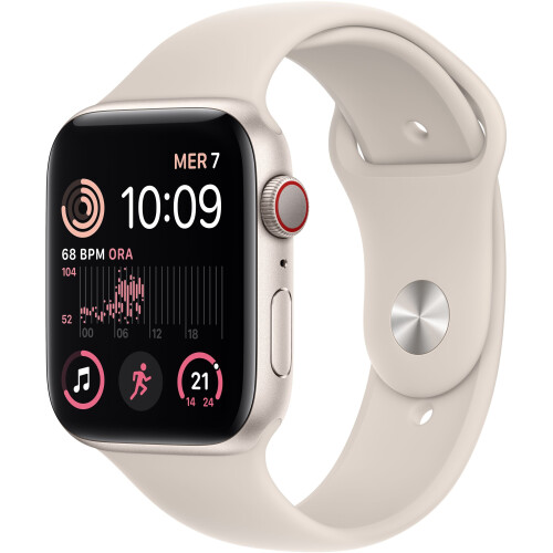 Apple Watch SE (2022) - Smartwatch - GPS + Cellular - 44mm - Wit Tweedehands