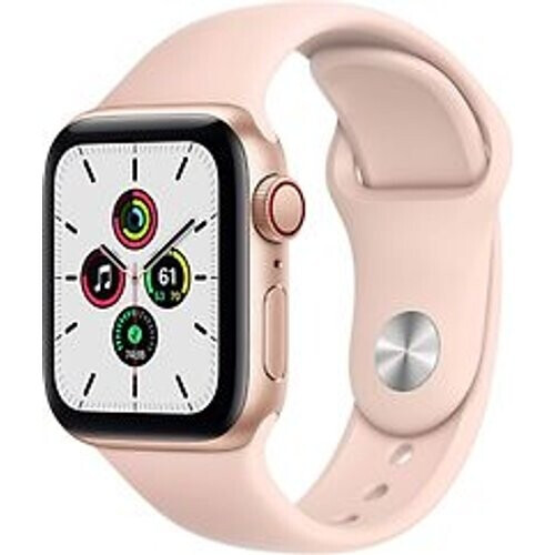 Apple Watch SE 40 mm kast van goud aluminium met roze sportbandje [wifi + cellular] Tweedehands
