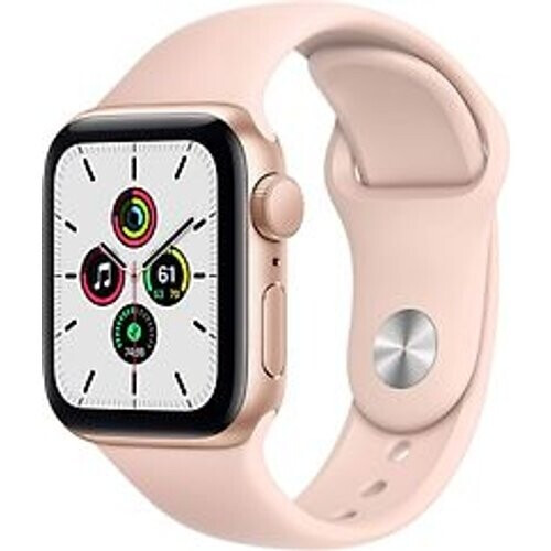 Apple Watch SE 40 mm kast van goud aluminium met roze sportbandje [wifi] Tweedehands
