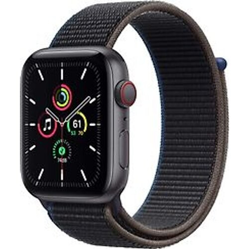 Apple Watch SE 44 mm kast van spacegrijs aluminium met Sport Loop grijs [wifi + cellular] Tweedehands