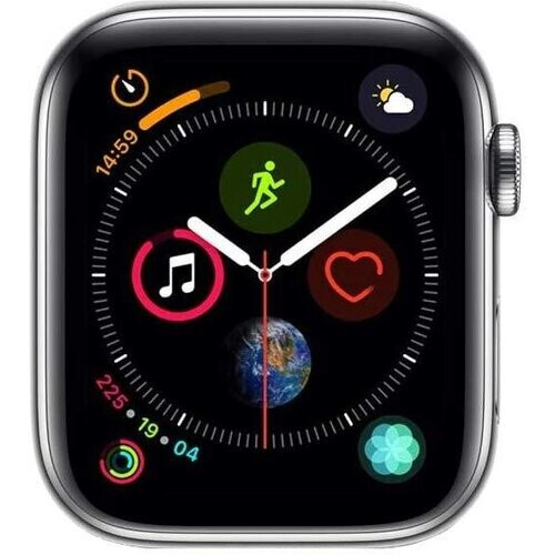 Apple Watch Series 4 (2018) - (band niet inbegrepen) - GPS + Cellular 44 mm - Zilver Roestvrij staal Tweedehands