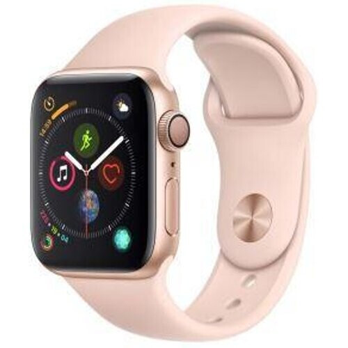 Apple Watch Series 4 (2018) GPS 40 mm - Aluminium Goud - Sportbandje Roze Tweedehands