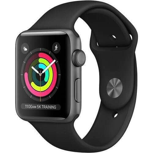 Apple Watch (Series 4) 2018 GPS 40 mm - Aluminium Spacegrijs - Geweven sportbandje Zwart Tweedehands