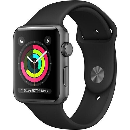 Apple Watch Series 4 (2018) GPS 40 mm - Aluminium Spacegrijs - Sportbandje Zwart Tweedehands