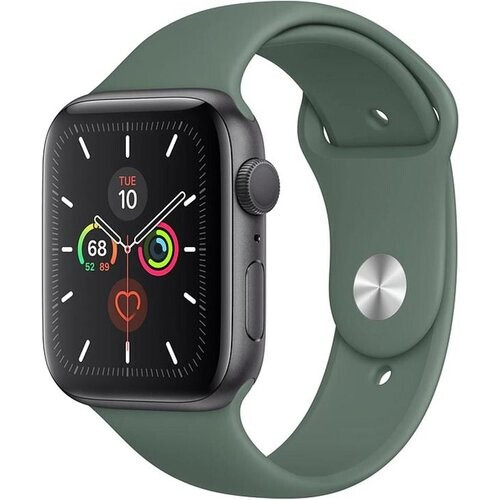 Apple Watch (Series 4) 2018 GPS 44 mm - Aluminium Spacegrijs - Sport armband Groente Tweedehands
