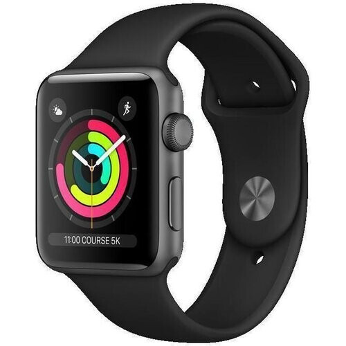 Apple Watch (Series 4) 2018 GPS + Cellular 40 mm - Aluminium Spacegrijs - Sportbandje Zwart Tweedehands