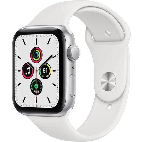 Apple Watch (Series 4) 2018 GPS + Cellular 40 mm - Aluminium Zilver - Sportbandje Wit Tweedehands