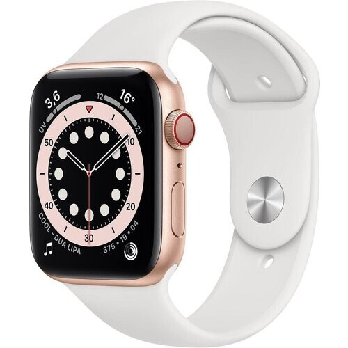 Apple Watch (Series 5) 2019 GPS + Cellular 40 mm - Aluminium Goud - Wit Tweedehands