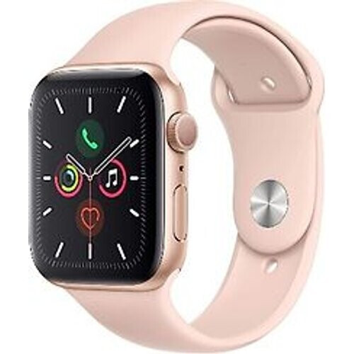 Apple Watch Series 5 44 mm aluminium kast goud op sportbandje lichtroze [wifi] Tweedehands