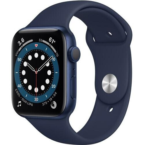 Apple Watch Series 6 (2020) GPS 40 mm - Aluminium Blauw - Sportbandje Blauw Tweedehands