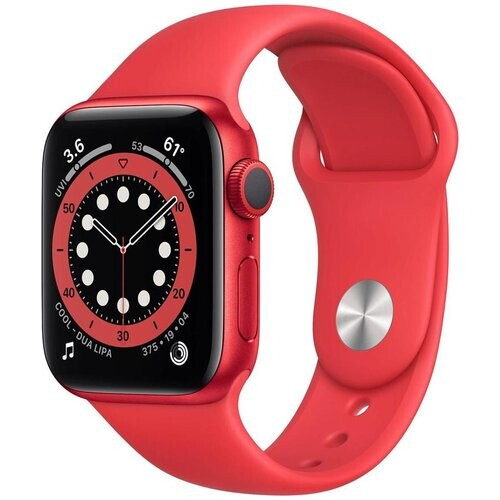 Apple Watch Series 6 (2020) GPS 40 mm - Aluminium Rood - Sportbandje Rood Tweedehands