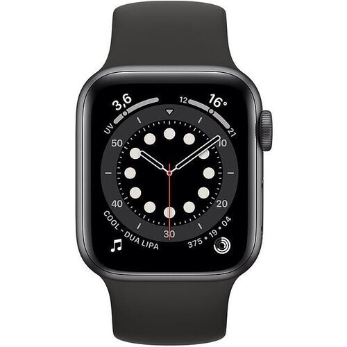 Apple Watch (Series 6) 2020 GPS 40 mm - Aluminium Spacegrijs - Sport armband Zwart Tweedehands