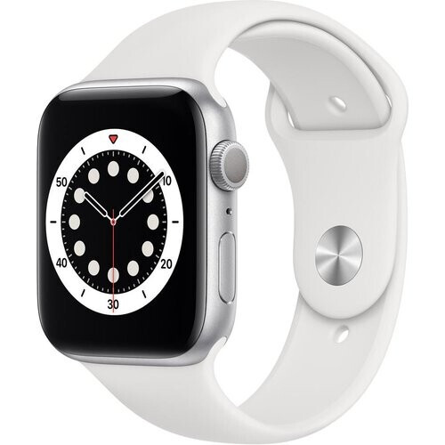 Apple Watch Series 6 (2020) GPS 40 mm - Aluminium Zilver - Sportbandje Wit Tweedehands