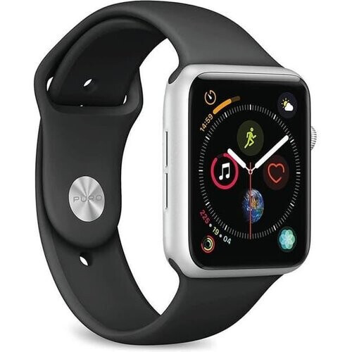 Apple Watch Series 6 (2020) GPS 44 mm - Aluminium Zilver - Sportbandje Zwart Tweedehands