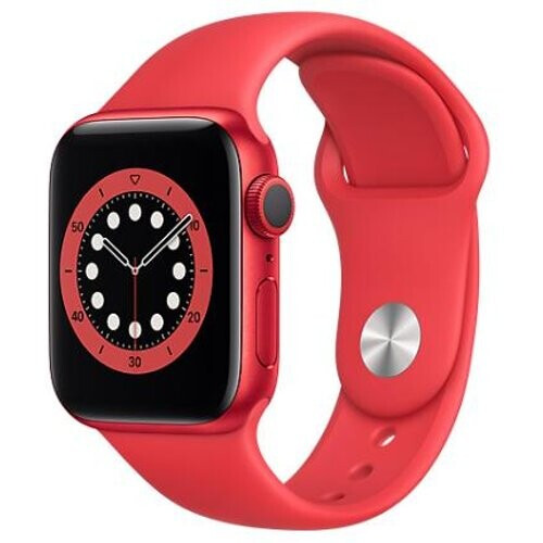 Apple Watch Series 6 (2020) GPS + Cellular 44 mm - Aluminium Rood - Sportbandje Rood Tweedehands