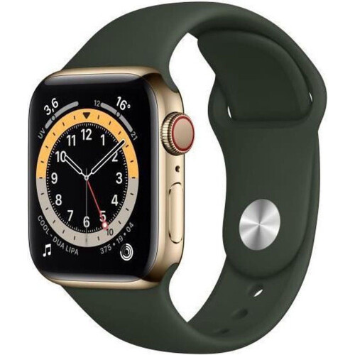 Apple Watch Series 6 - Smartwatch - GPS + Cellular - Goud (Groen)