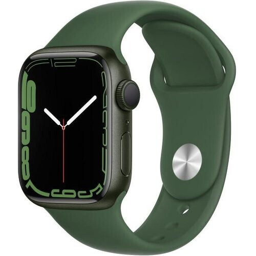 Apple Watch Series 7 (2021) GPS 41 mm - Aluminium Groen - Sportbandje Groen Tweedehands