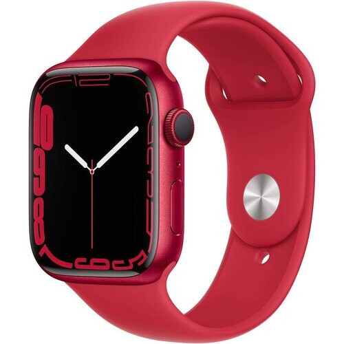 Apple Watch (Series 7) 2021 GPS 41 mm - Aluminium Rood - Sportbandje Rood Tweedehands