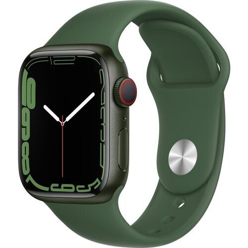 Apple Watch Series 7 (2021) GPS + Cellular 41 mm - Aluminium Groen - Sportbandje Groen Tweedehands