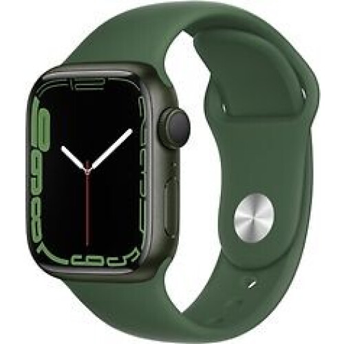 Apple Watch Series 7 41 mm kast van groen aluminium met klaver sportbandje [wifi] Tweedehands