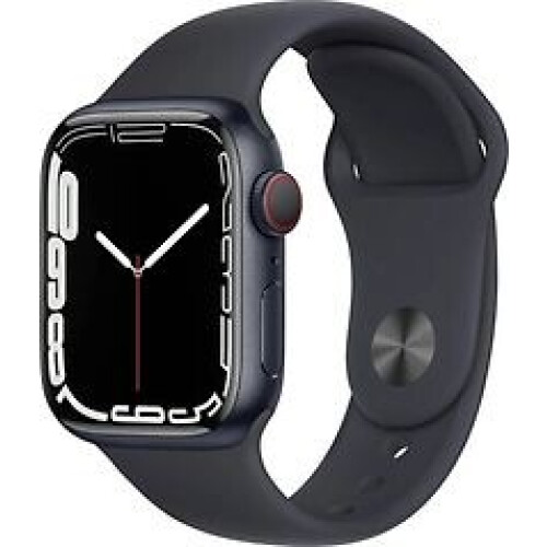 Apple Watch Series 7 41 mm kast van middernacht aluminium met middernacht sportbandje [wifi + cellular] Tweedehands